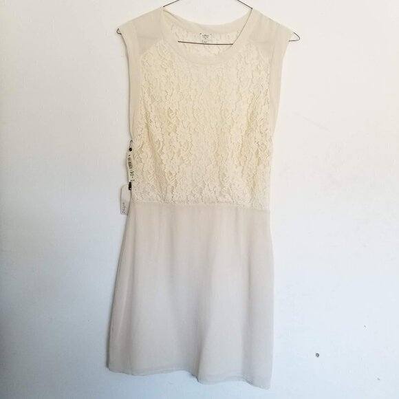 NEW Aritzia Wilfred Sablons 100% Silk Floral Lace Ivory Dress Size 6 - Picture 6 of 16